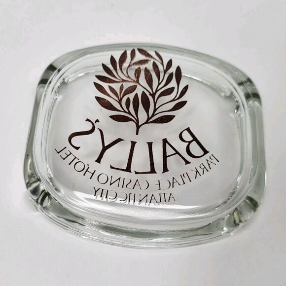 Vintage Bally's Park Place Casino Hotel Clear Glass Ashtray Atlantic City NJ - Picture 2 of 5
